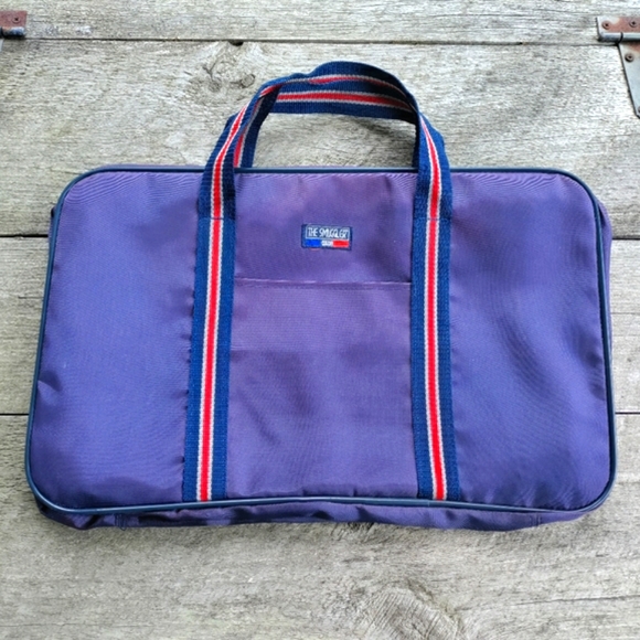 Vintage Bags Vintage Nylon Expandable Lightweight Suitcase Soft